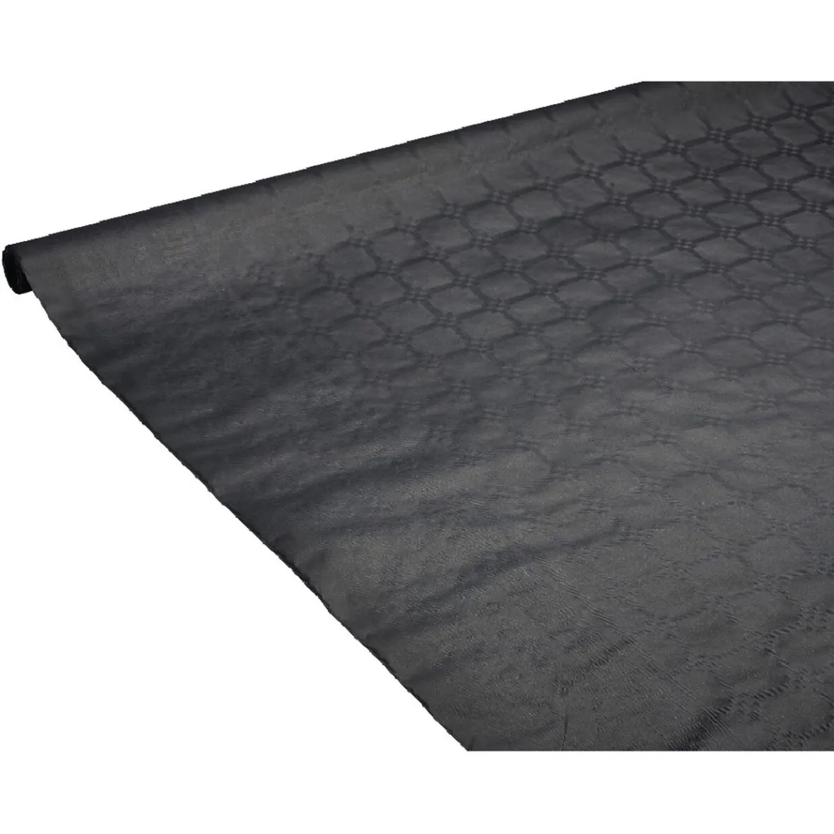 Nappe damassée noire en papier 6 m-Gifi Sale
