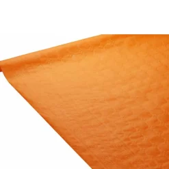 Nappe damassée orange en papier 6 m-Gifi Hot