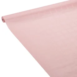 Nappe damassée rose pâle en papier L 6 m-Gifi Clearance