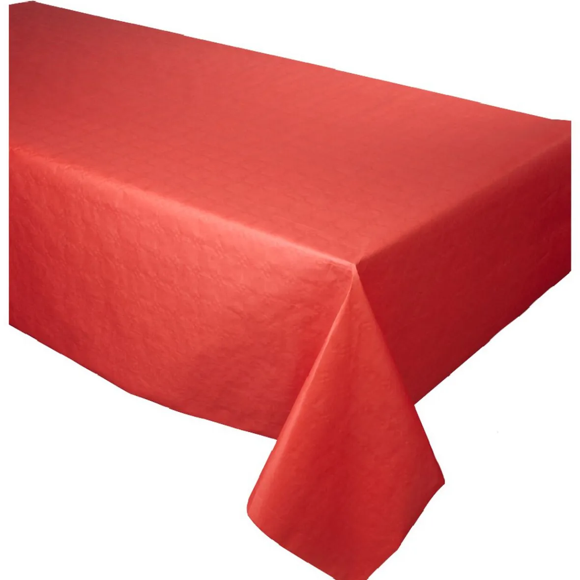 Nappe damassée rouge en papier 6 m-Gifi Outlet