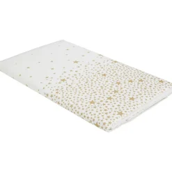 Nappe de Noël pliée blanche motif étoiles dorées-Gifi Online