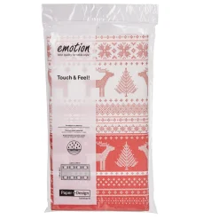 Nappe en papier rouge et blanc motifs Noël-Gifi Best