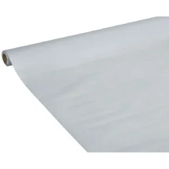 Nappe en papier voie sèche effet tissu argent 5 m-Gifi New