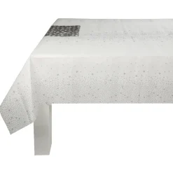 Nappe pliée blanche motif étoiles argentées-Gifi Online