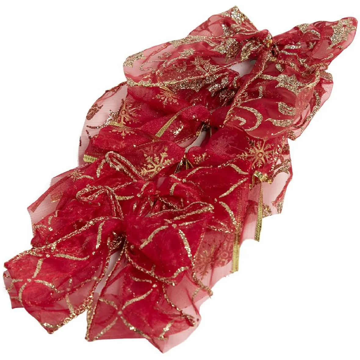 Noeud à suspendre en tissu rouge x6-Gifi Online