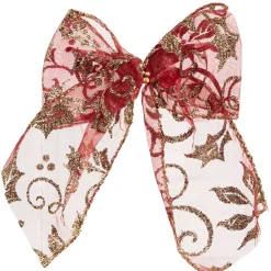 Noeud à suspendre en tissu rouge x6-Gifi Online