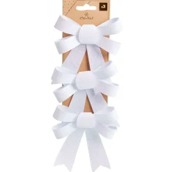 Noeud à suspendre pailleté blanc iridescent x3-Gifi Hot