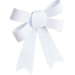 Noeud à suspendre pailleté blanc iridescent x3-Gifi Hot