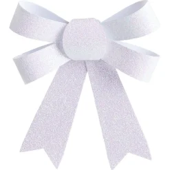 Noeud à suspendre pailleté blanc iridescent x3-Gifi Hot