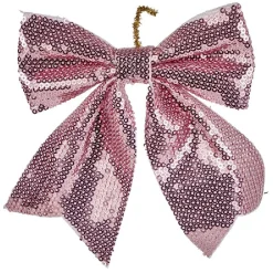 Noeud à suspendre sequin rose ou doré 13x13cm-Gifi Sale