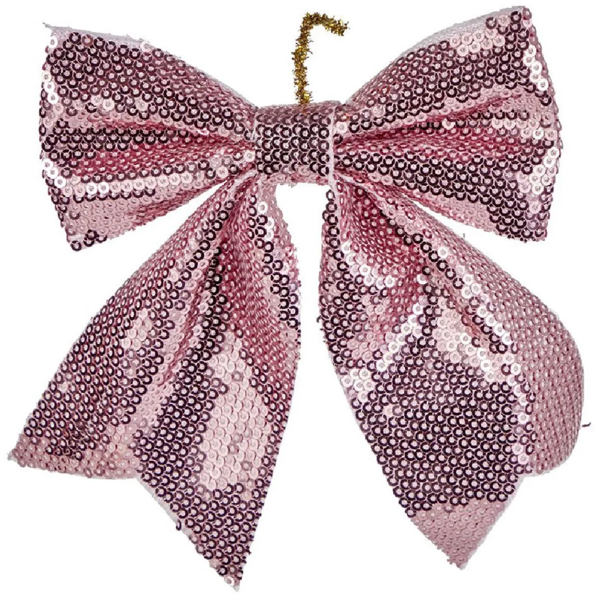 Noeud à suspendre sequin rose ou doré 13x13cm-Gifi Sale