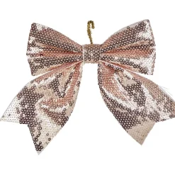 Noeud à suspendre sequin rose ou doré 13x13cm-Gifi Sale