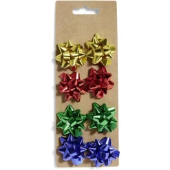 Noeud bolduc brillant doré rouge vert bleu x8-Gifi Sale