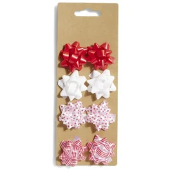 Noeud bolduc rouge et blanc x8-Gifi Hot