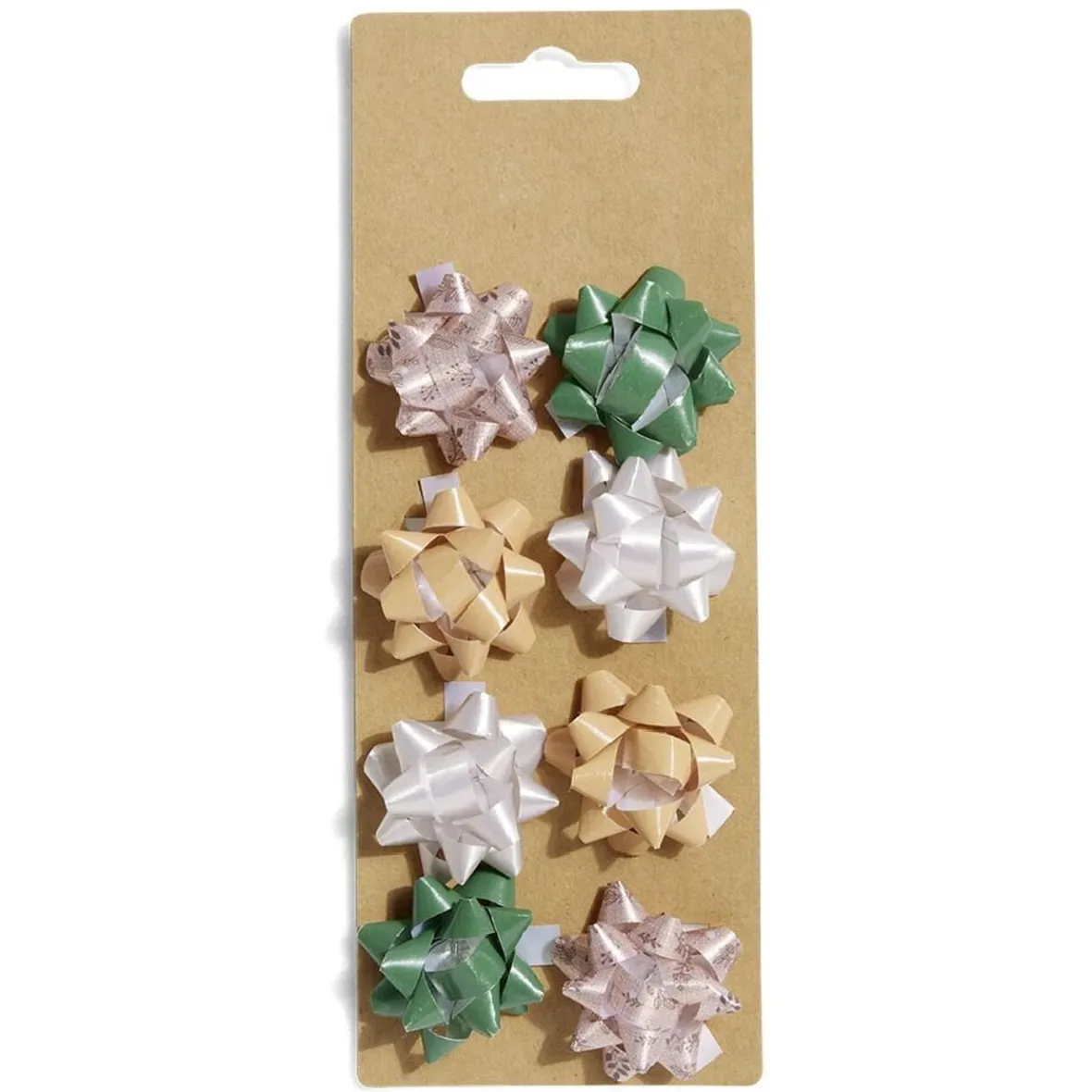 Noeud bolduc vert et beige x8-Gifi Best