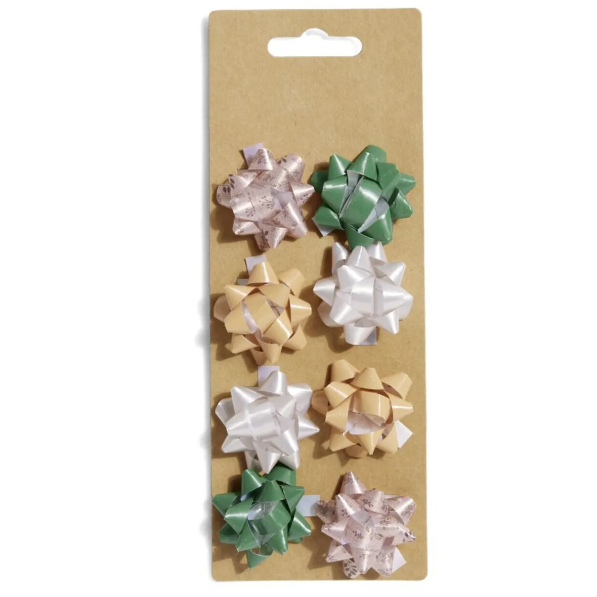 Noeud bolduc vert et beige x8-Gifi Best