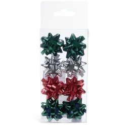 Noeud brillant vert rouge gris pour emballage cadeau x8-Gifi Sale