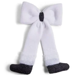 Noeud décoratif XL avec jambes blanc et noir H70cm-Gifi Clearance