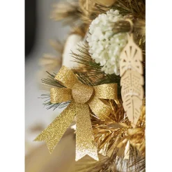 Noeud de Noël doré à suspendre x3-Gifi Discount