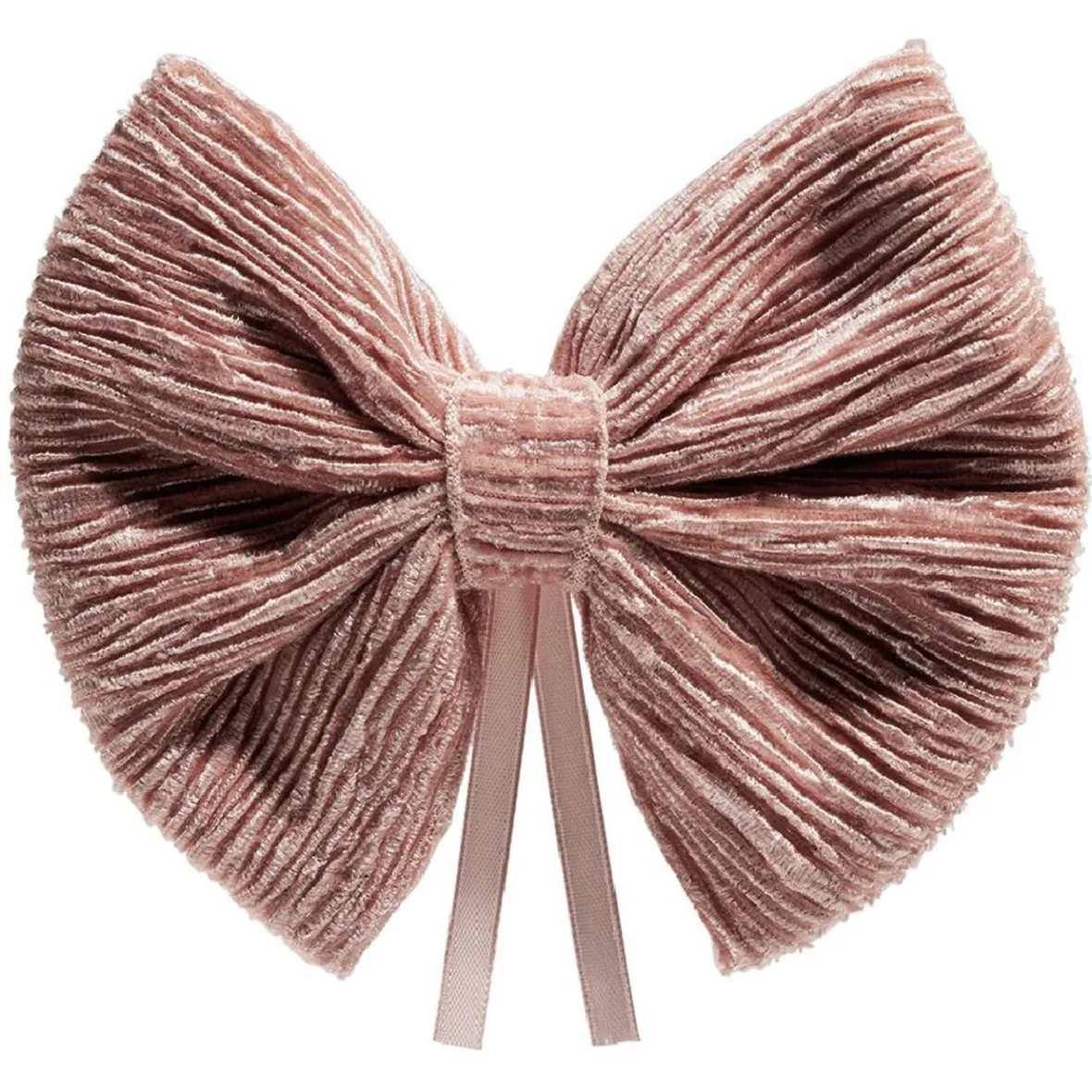 Noeud ruban velours côtelé rose L14,5xH12cm x2-Gifi New