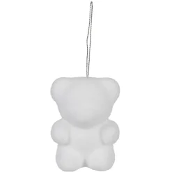 Ours blanc à suspendre Noël x5-Gifi Online