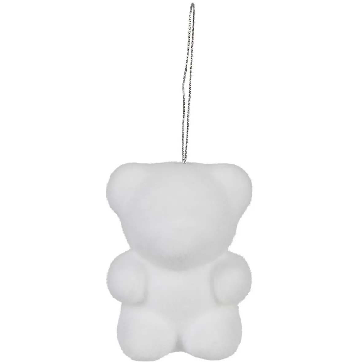 Ours blanc à suspendre Noël x5-Gifi Online