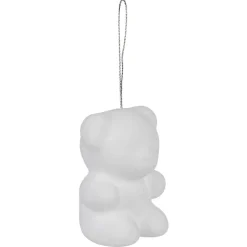 Ours blanc à suspendre Noël x5-Gifi Online