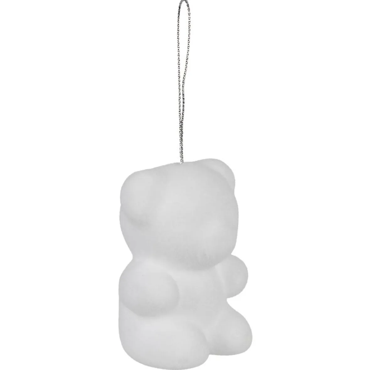 Ours blanc à suspendre Noël x5-Gifi Online