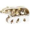 Ours lumineux Noël en bois paysage 8LED blanc chaud 23x3xH13cm-Gifi Best