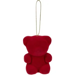 Ours rouge à suspendre Noël x5-Gifi Best