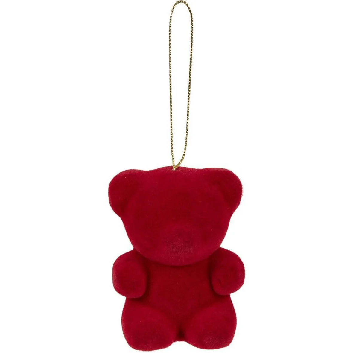 Ours rouge à suspendre Noël x5-Gifi Best