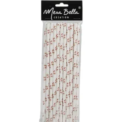 Paille en carton déco cerise x20-Gifi Sale