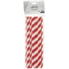 Paille en papier motif chevron blanc et rouge x20-Gifi Discount