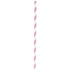 Paille en papier motif chevron blanc rose x20-Gifi