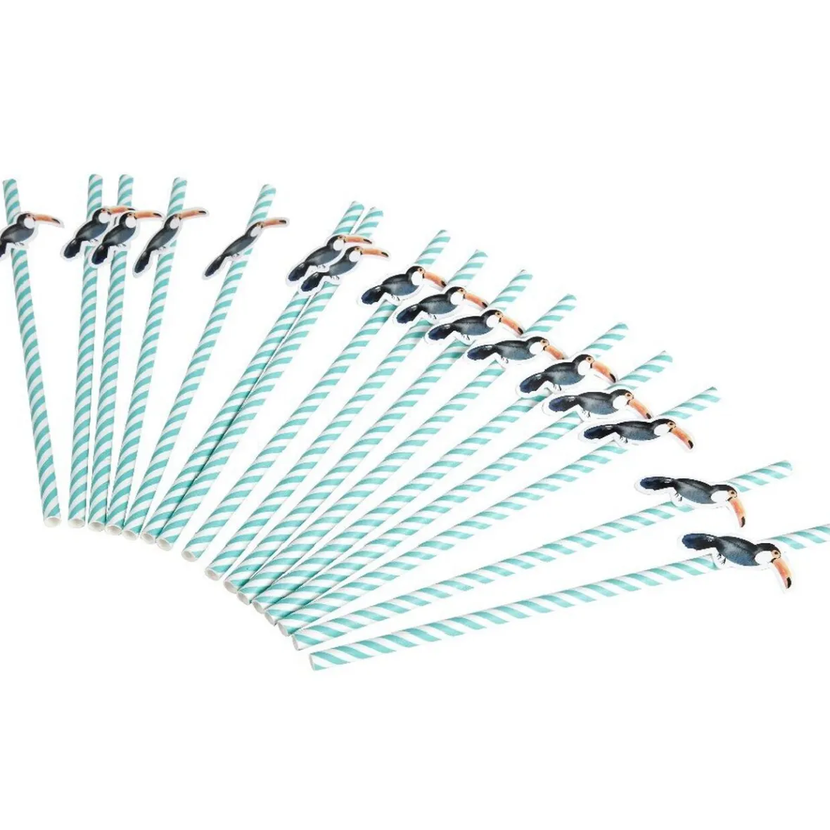 Paille en papier toucan x 16-Gifi Sale