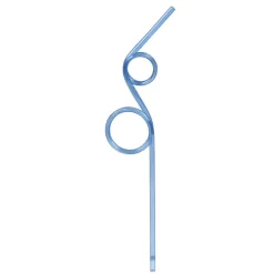 Paille forme tordue plastique réutilisable - Ø0,5x4xH24cm-Gifi Online