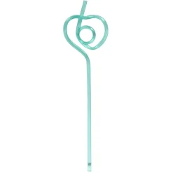 Paille forme tordue plastique réutilisable - Ø0,5x4xH24cm-Gifi Online