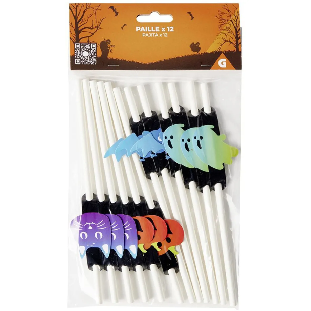 Paille Halloween x12-Gifi