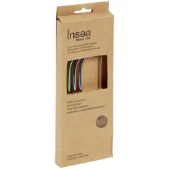 Paille inox réutilisable irisé x4-Gifi Online