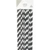 Paille jetable en papier motif chevron blanc et noir x20-Gifi Discount