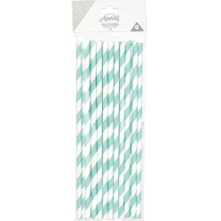 Paille jetable en papier blanc x20-Gifi Online