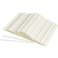 Paille papier blanc x200 - Ø0,6 x H19,7cm-Gifi Sale