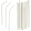 Paille papier coudée blanche x20 - Ø0,6 x H19,7cm-Gifi Best