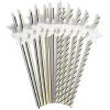 Paille personnalisable étiquette étoile tricolore x12-Gifi Clearance