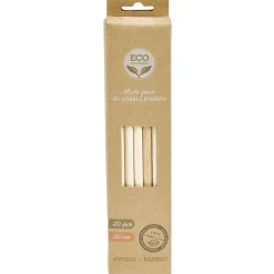 Paille réutilisable en bambou x20-Gifi Online
