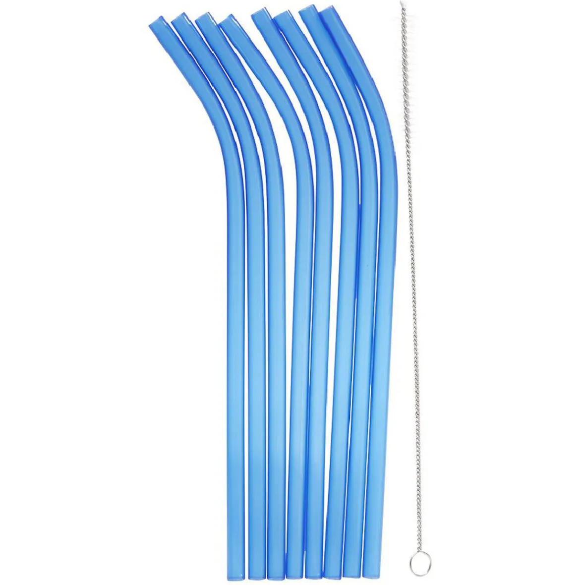 Paille réutilisable en plastique multicolore x8-Gifi Clearance