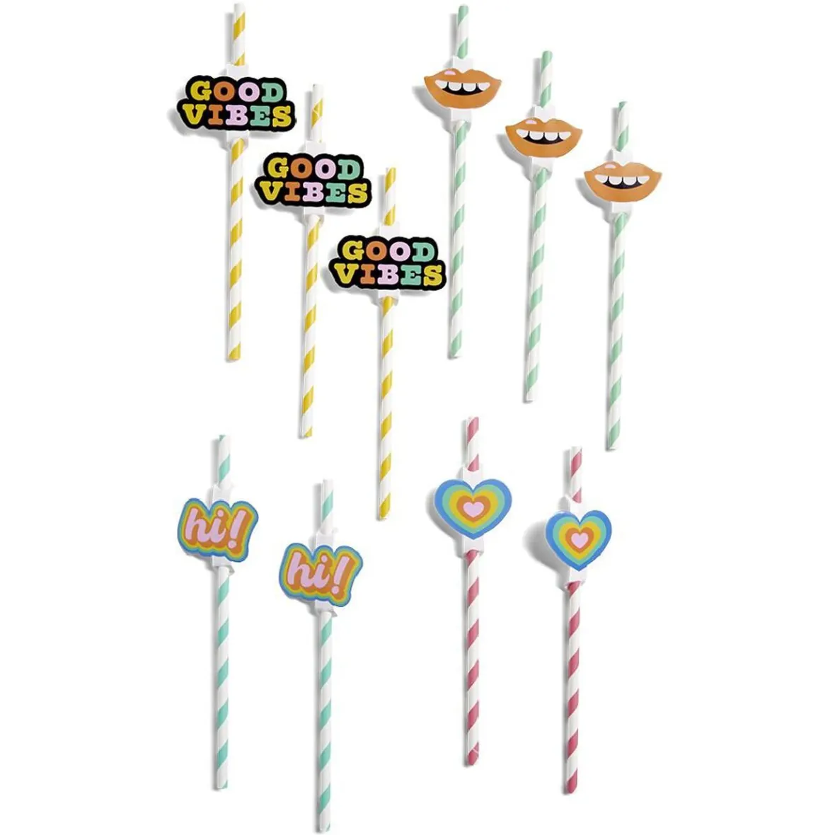 Paille thème candy x10-Gifi Best