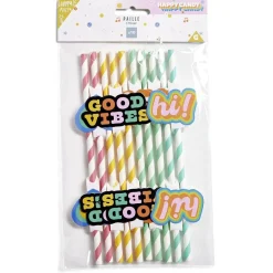Paille thème candy x10-Gifi Best