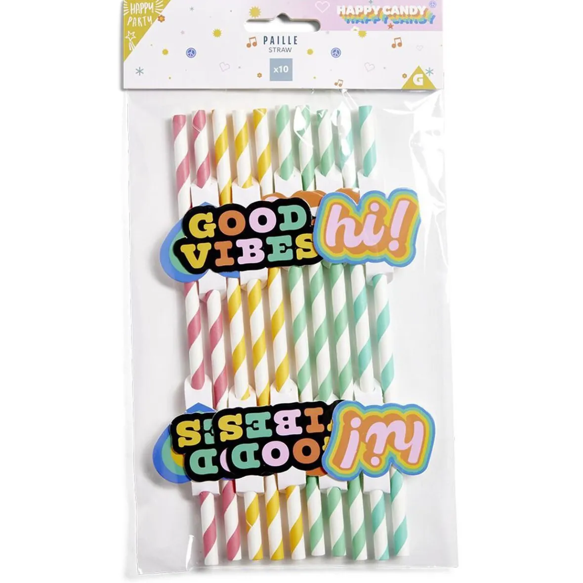 Paille thème candy x10-Gifi Best