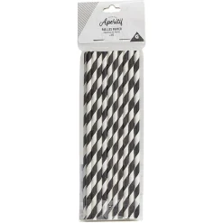Pailles en papier x20 motif chevron-Gifi New